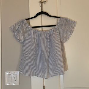 Short sleeve off the shoulder top!